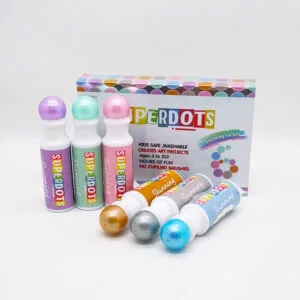 Superdots 6 Shiny Color Dot Markers Kids Safe 18mm 60ml